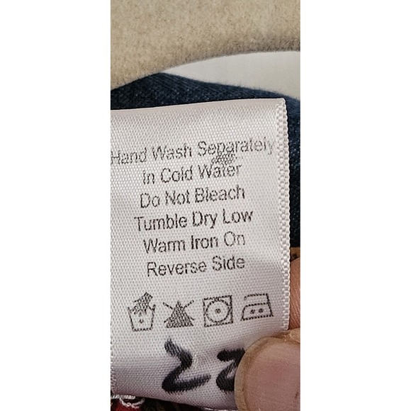 COLD WATER CREEK FLORAL EMBROIDERED PATCHWORK BLUE DENIM JACKET Medium Petite - Picture 9 of 13